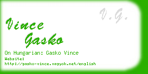 vince gasko business card